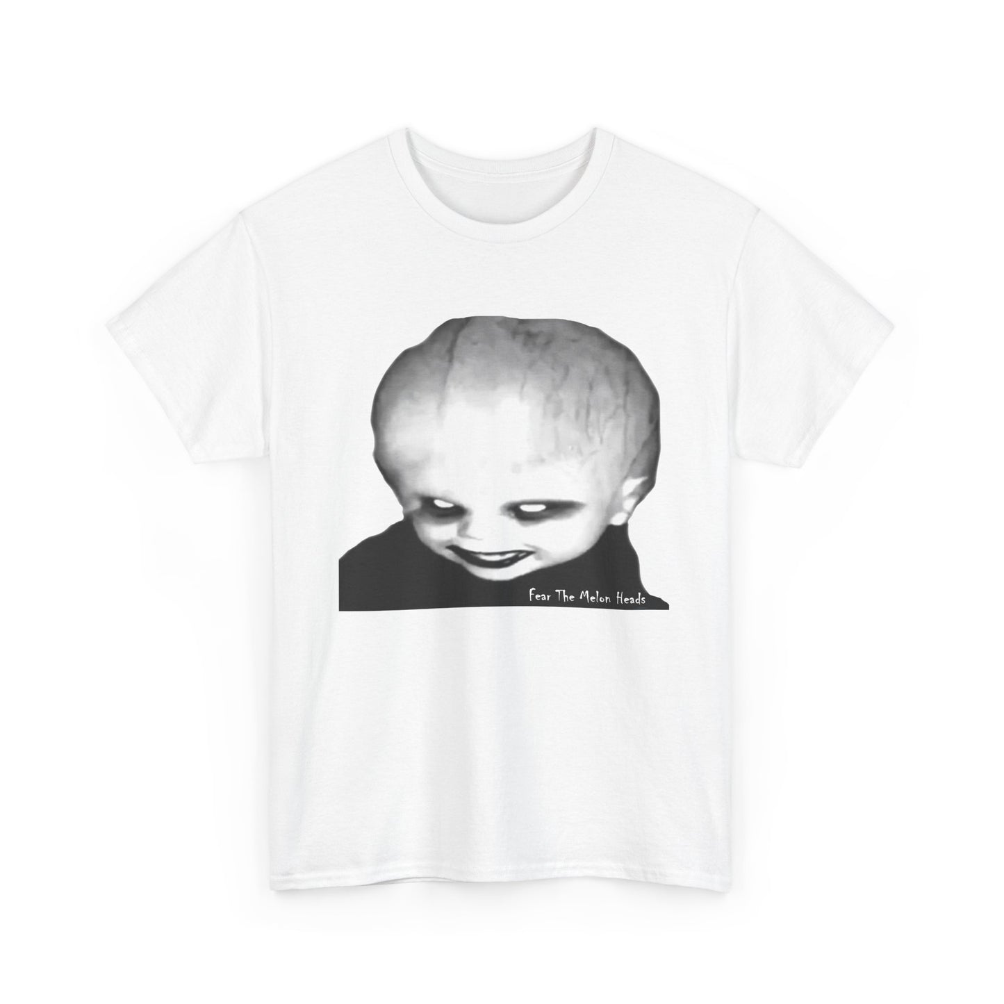 Melon Heads Creepy Graphic Tee, Unisex Heavy Cotton T-Shirt