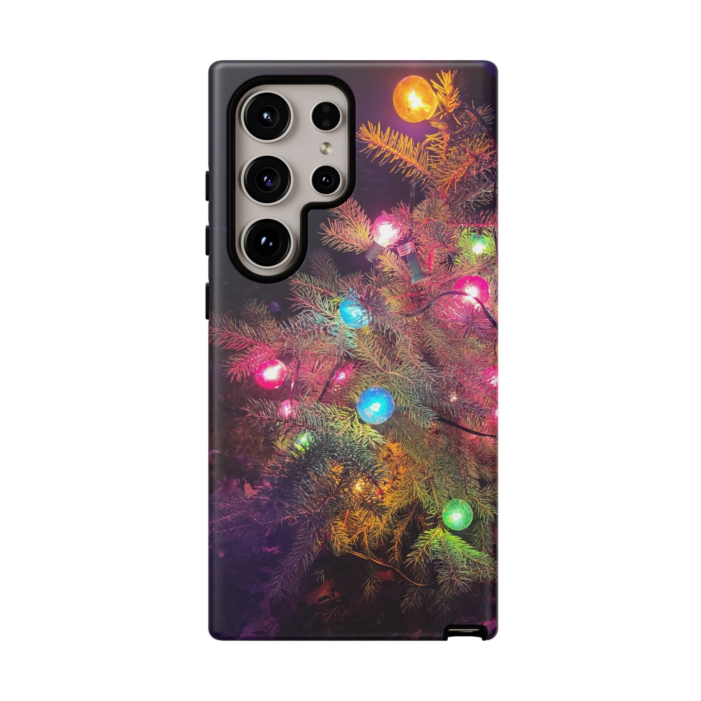 Christmas Tree with Old-Fashioned Lights Phone Case