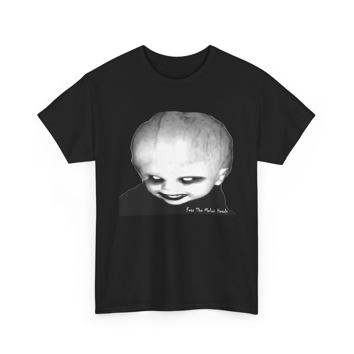 Melon Heads Creepy Graphic Tee, Unisex Heavy Cotton T-Shirt