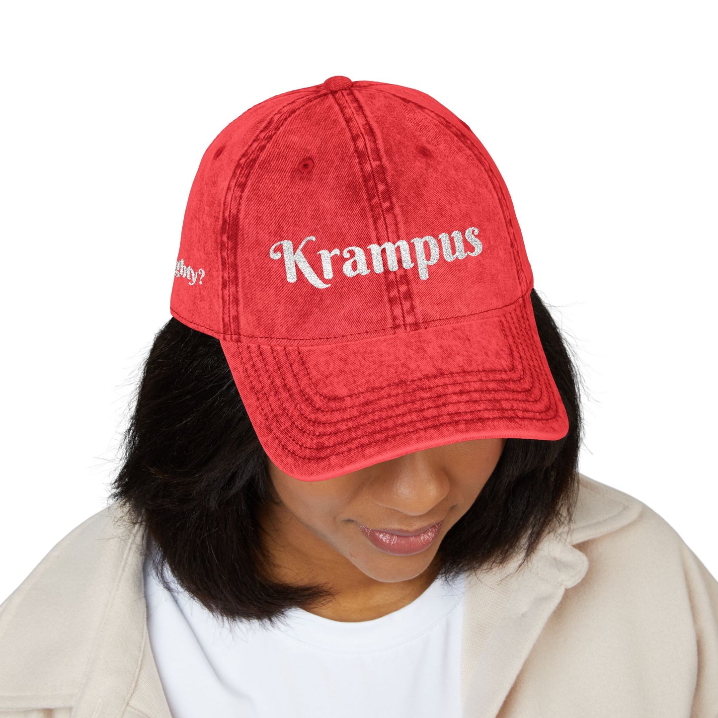 Embroidered Festive Krampus Hat Krampusnacht Cap