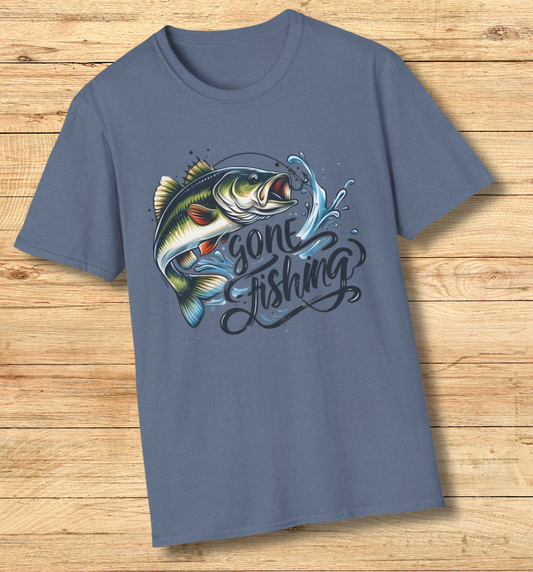 Gone Fishing Unisex Softstyle T-Shirt | Relaxed Fit