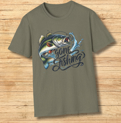 Gone Fishing Unisex Softstyle T-Shirt | Relaxed Fit