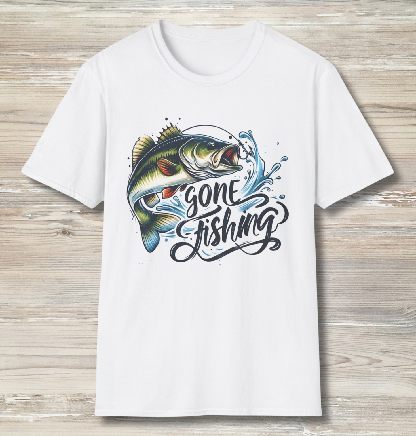 Gone Fishing Unisex Softstyle T-Shirt | Relaxed Fit